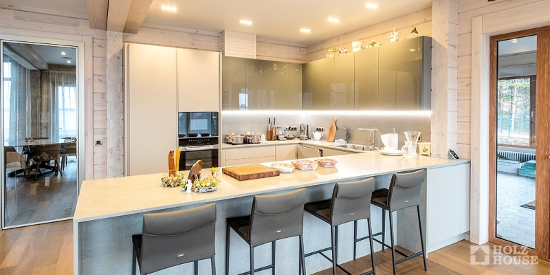 Изысканный двухэтажный дом из клееного бруса по проекту Австрия v3 - фото 11 на сайте Holz House